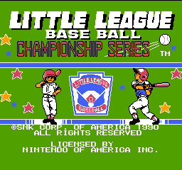 Little League Baseball - Championship Series (USA) Title Screen